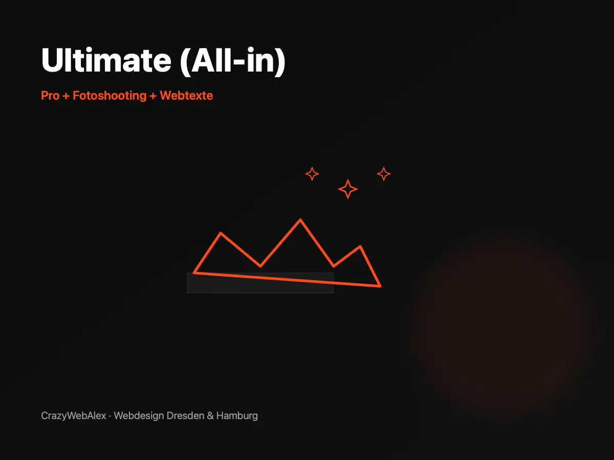 Webdesign-Paket Ultimate (All-in) – Pro + Fotoshooting + Webtexte