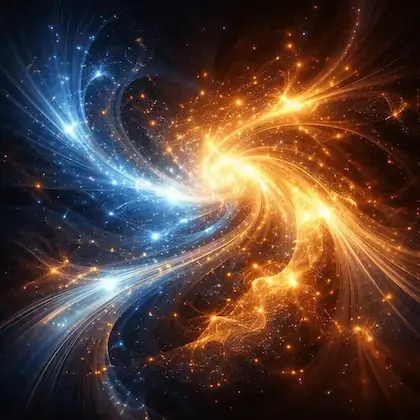 Abstract Layered Timeline Illustration